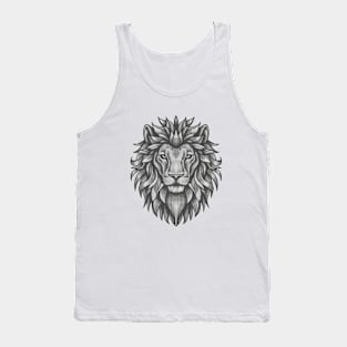 Lion head sketch monochrome Tank Top